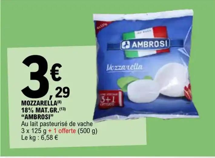 MOZZARELLA (8) 18% MAT.GR.(13) "AMBROSI"