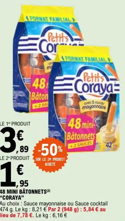 48 MINI BÂTONNETS(2) "CORAYA"