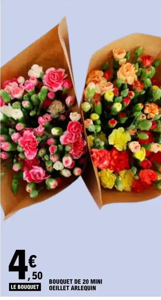 BOUQUET DE 20 MINI OEILLET ARLEQUIN