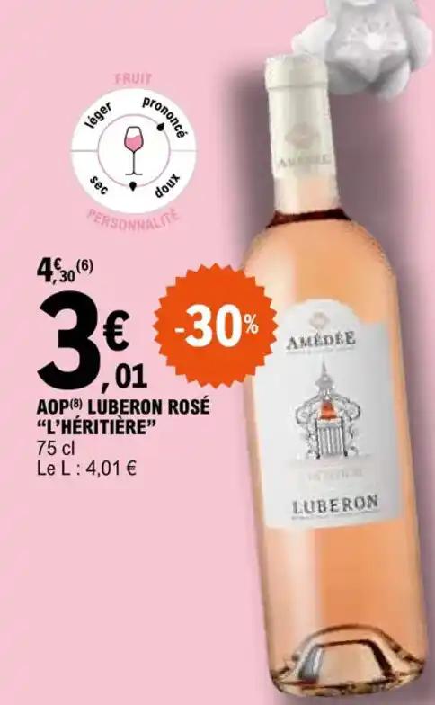 AOP (8) LUBERON ROSÉ "L'HÉRITIÈRE"