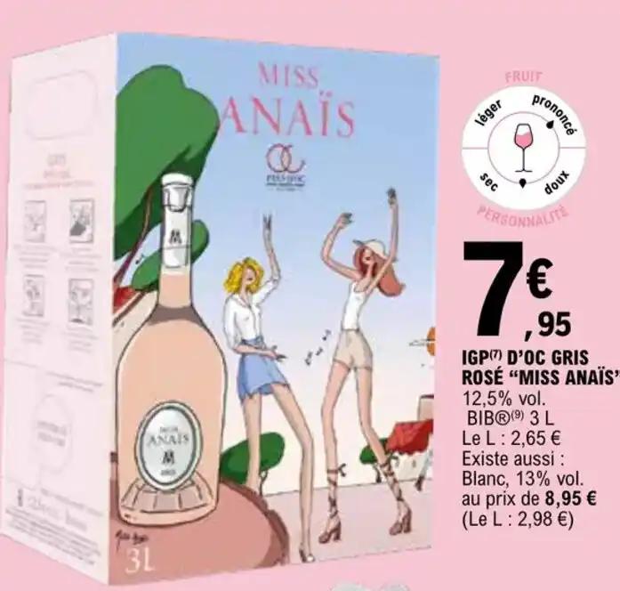 IGP) D'OC GRIS ROSÉ "MISS ANAÏS"