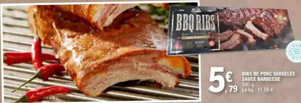 RIBS DE PORC SURGELÉS SAUCE BARBECUE