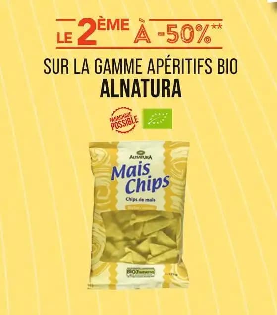 ALNATURA LE 2ÈME À -50% SUR LA GAMME APÉRITIFS BIO ALNATURA
