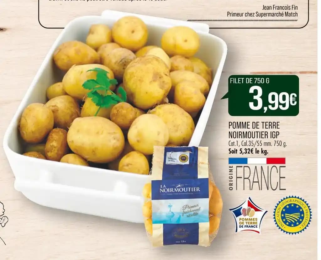 NOIRMOUTIER POMME DE TERRE IGP