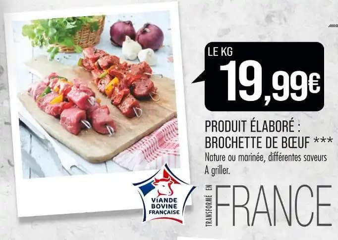 PRODUIT ÉLABORÉ : BROCHETTE DE BŒUF