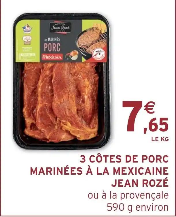 3 CÔTES DE PORC MARINÉES À LA MEXICAINE JEAN ROZÉ