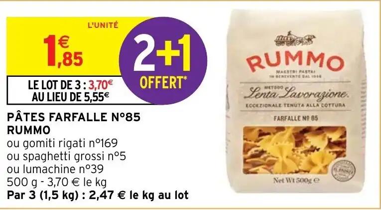 PÂTES FARFALLE N°85 RUMMO