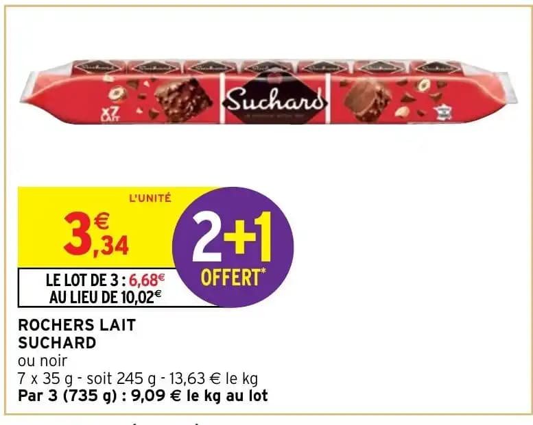 ROCHERS LAIT SUCHARD
