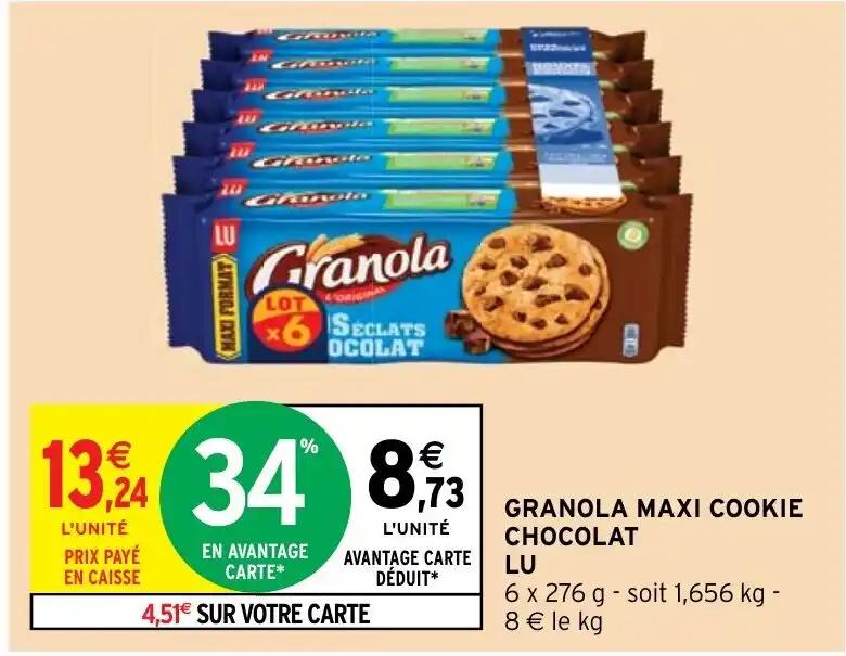 GRANOLA MAXI COOKIE CHOCOLAT LU