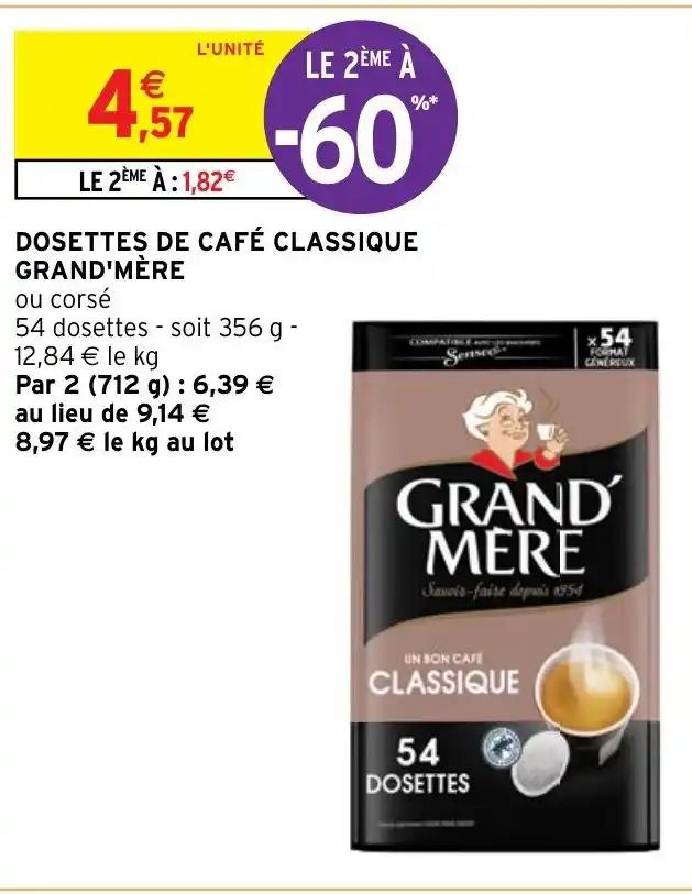 DOSETTES DE CAFÉ CLASSIQUE GRAND'MÈRE