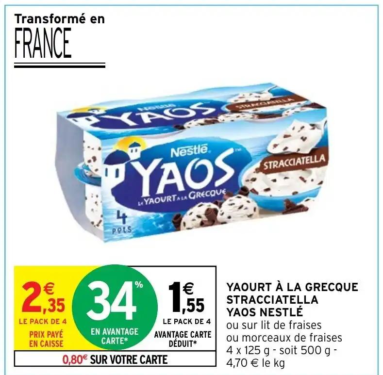 YAOURT À LA GRECQUE STRACCIATELLA YAOS NESTLÉ
