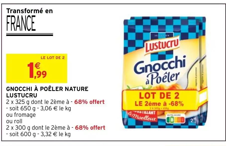 GNOCCHI À POÊLER NATURE LUSTUCRU
