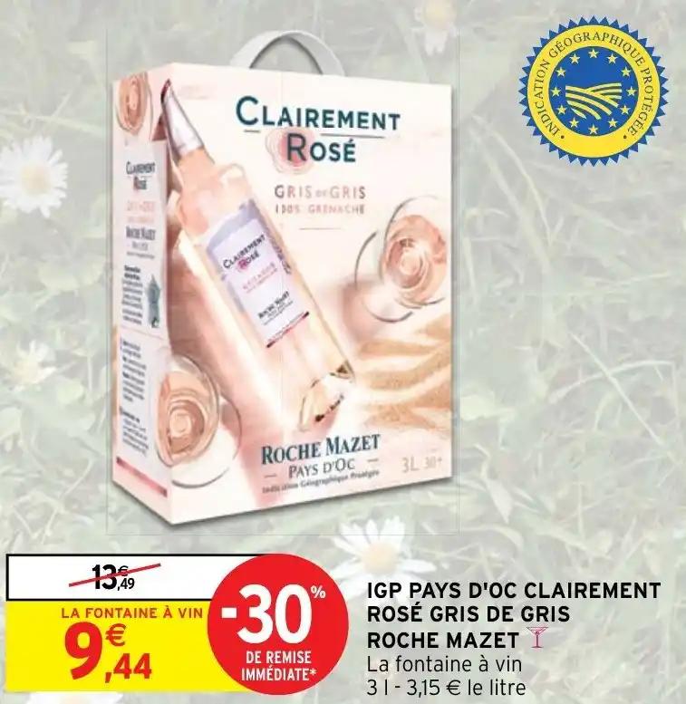 IGP PAYS D'OC CLAIREMENT ROSÉ GRIS DE GRIS ROCHE MAZET