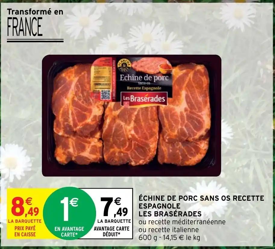 Promotion Exclusives de Échine de porc : Découvrez l'Offre incontournable