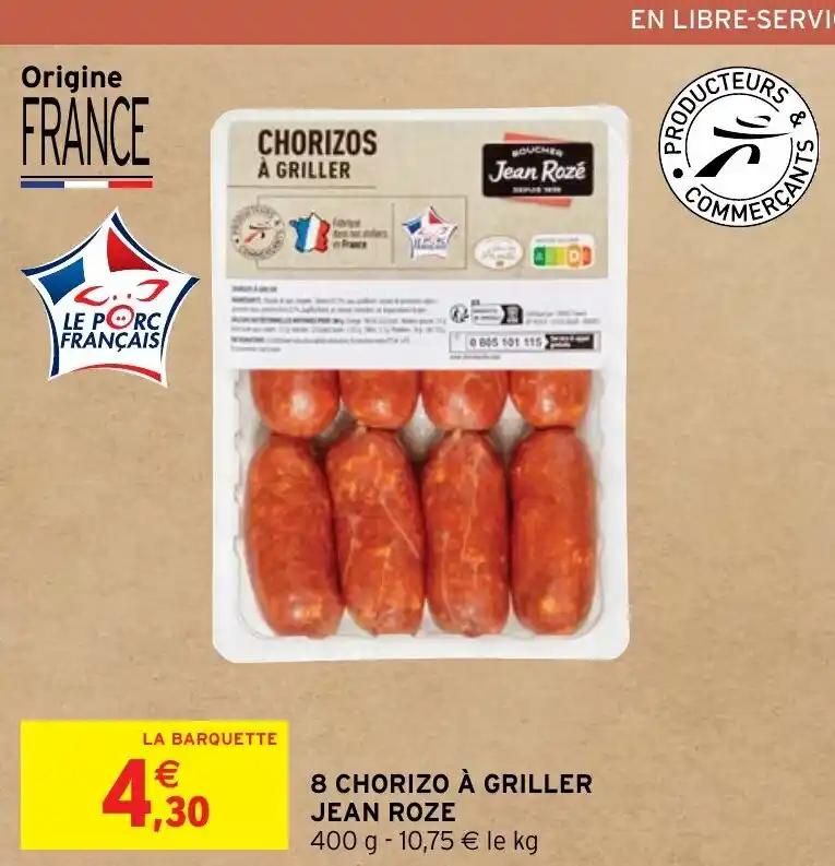 8 CHORIZO À GRILLER JEAN ROZE