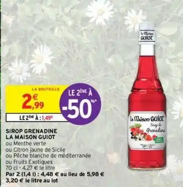 La maison guiot - sirop grenadine