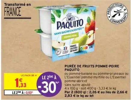 Paquito - purée de fruits pomme poire