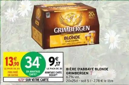 Grimbergen - bière d'abbaye blonde