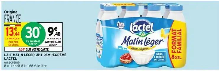 Lactel - lait matin léger uht demi écrémé