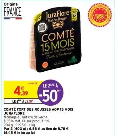 Juraflore - comté fort des rousses aop 15 mois