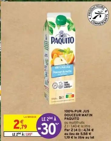 Paquito - 100% pur jus douceur matin