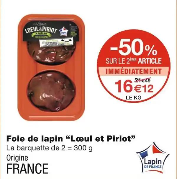 Lœul et Piriot Foie de lapin
