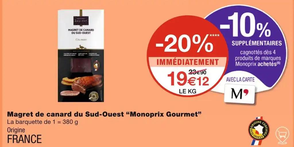 Monoprix Gourmet Magret de canard du Sud-Ouest