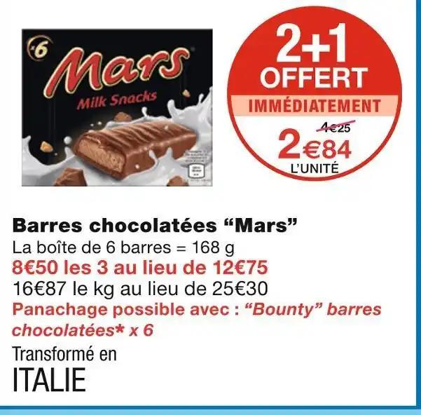 Mars Barres chocolatées