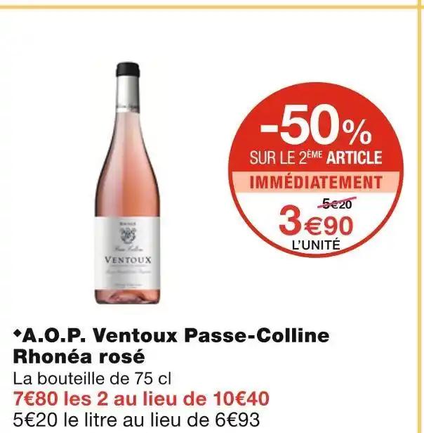 Rhonéa A.O.P. Ventoux Passe-Colline rosé