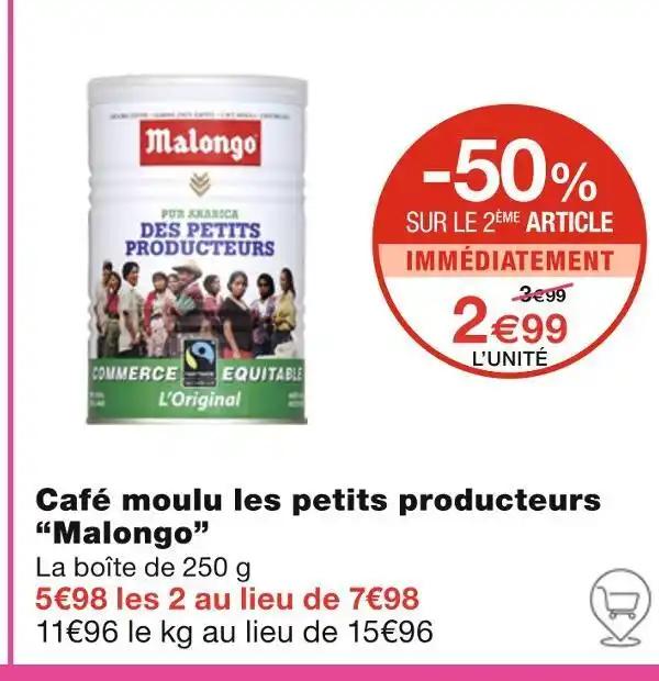 Malongo Café moulu les petits producteurs