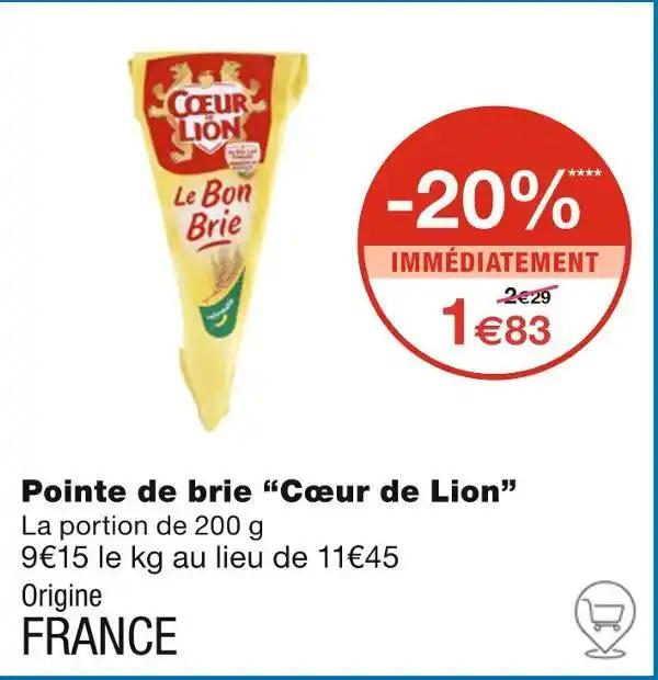 Cœur de Lion Pointe de brie