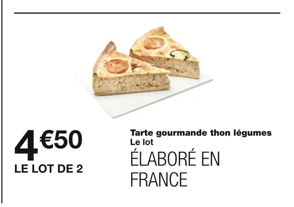 Tarte gourmande thon légumes