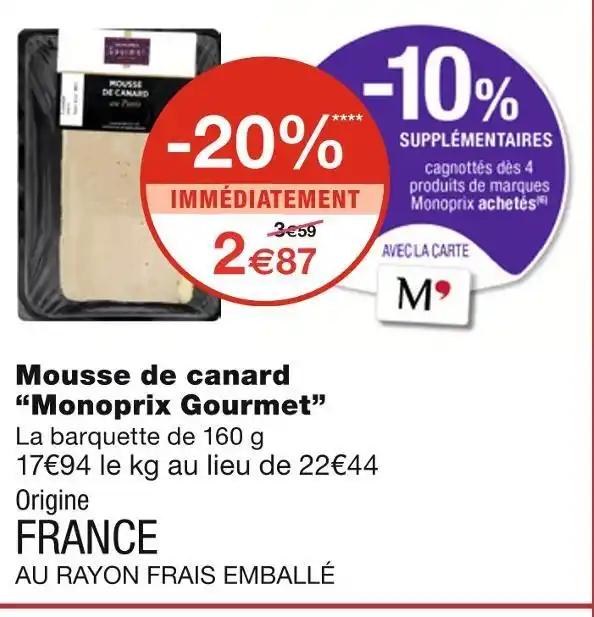 Monoprix Gourmet Mousse de canard