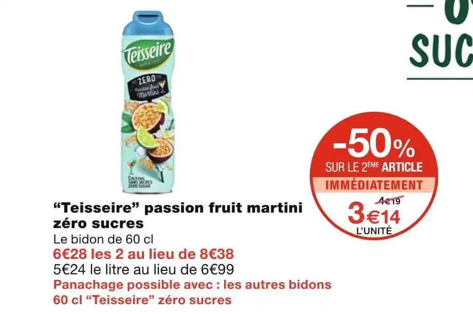 Teisseire “Teisseire” passion fruit martini zéro sucres