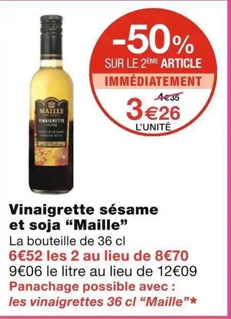 Maille Vinaigrette sésame et soja