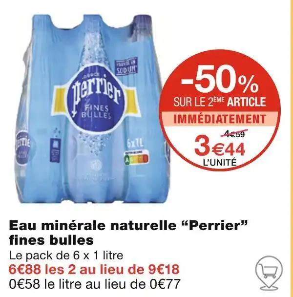 Perrier Eau minérale naturelle fines bulles