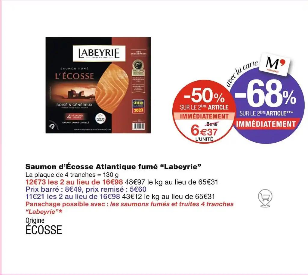 Labeyrie Saumon d’Écosse Atlantique fumé