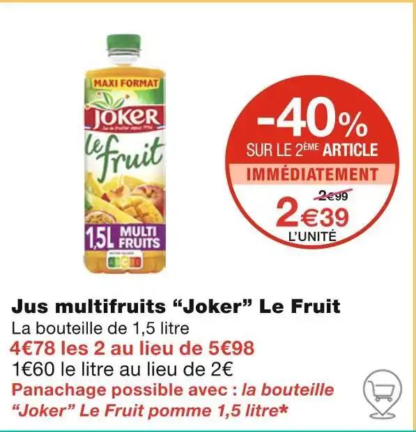 Joker Jus multifruits Le Fruit