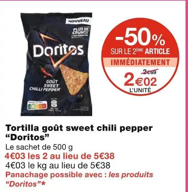 Doritos Tortilla goût sweet chili pepper