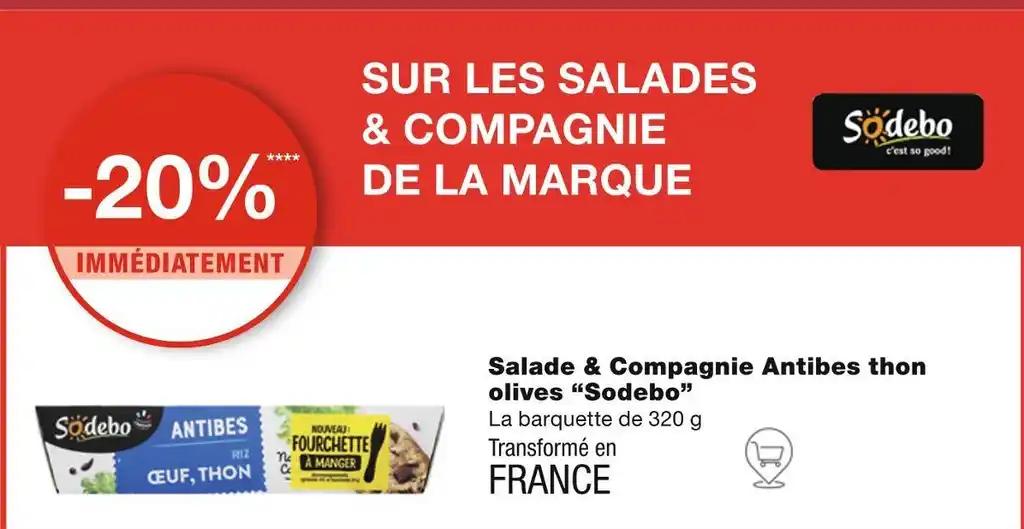 Sodebo Salade & Compagnie Antibes thon olives