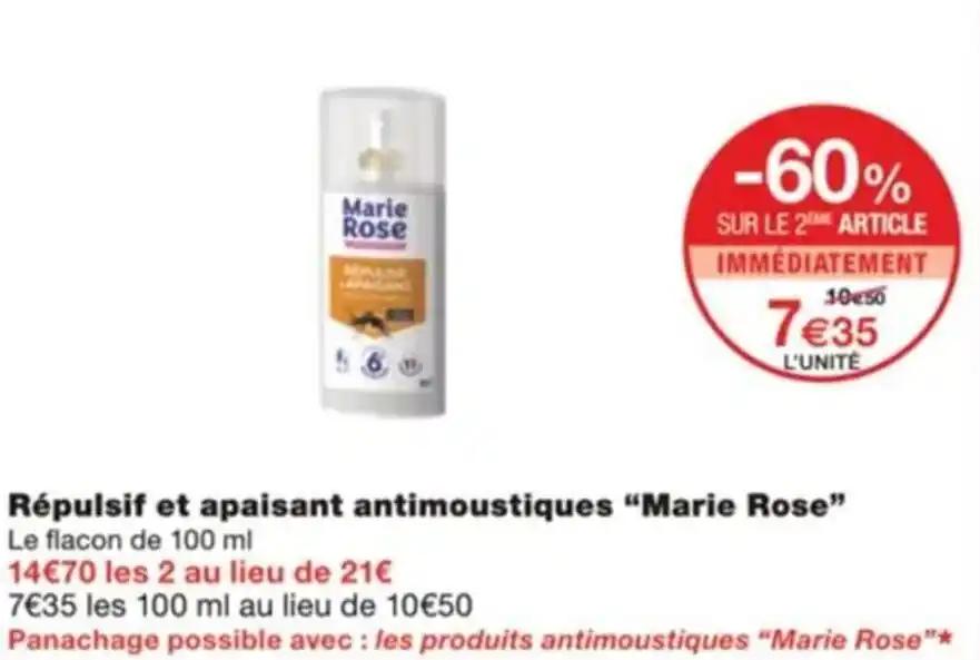 Répulsif et apaisant antimoustiques “Marie Rose”