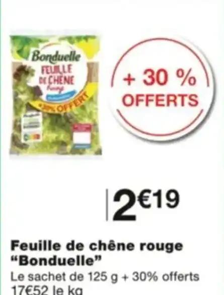 Feuille de chêne rouge "Bonduelle"