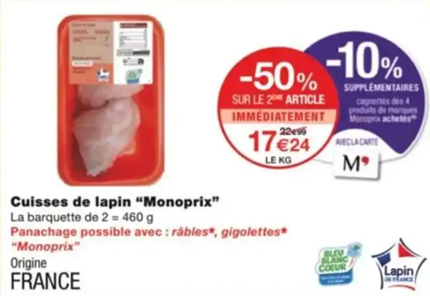 Cuisses de lapin "Monoprix"