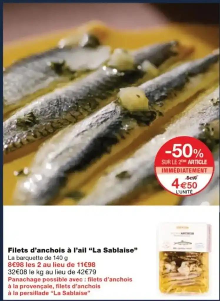 Filets d'anchois à l'ail “La Sablaise”