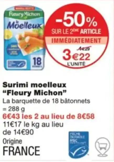 Surimi moelleux "Fleury Michon”