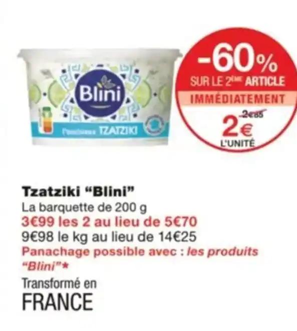 Tzatziki "Blini" La barquette de 200 g