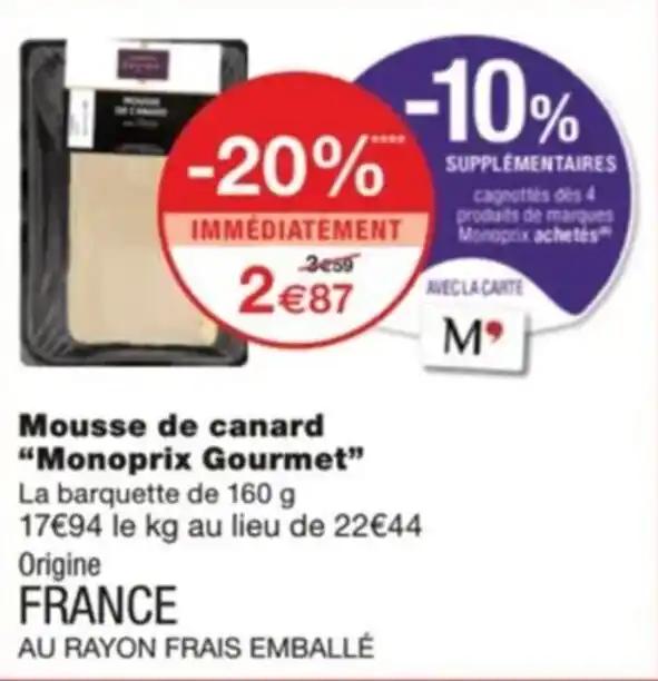 Mousse de canard "Monoprix Gourmet"