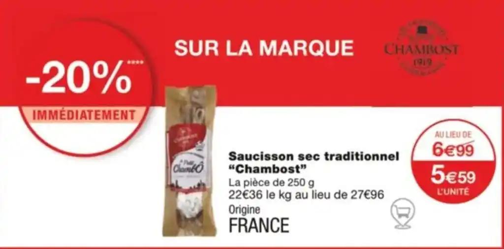 Saucisson sec traditionnel "Chambost"