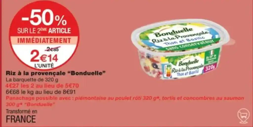 Riz à la provençale "Bonduelle" La barquette de 320 g