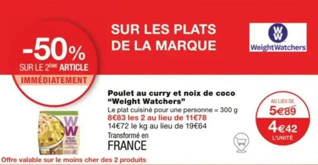 Poulet au curry et noix de coco "Weight Watchers"